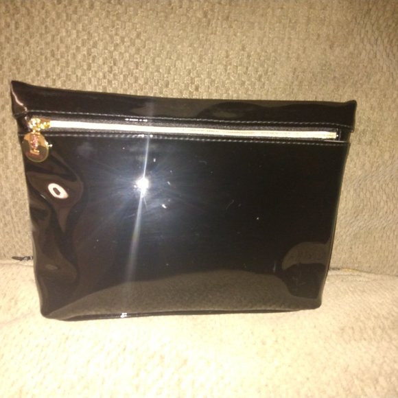 ❤️4 YSL YVES SAINT LAURENT PARFUMS RED -CHARCOAL BLACK TOP HANDLE COSMETIC CASES - Picture 4 of 16